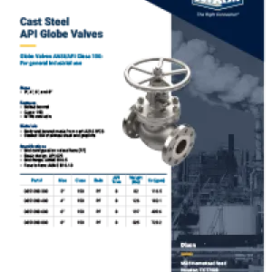 Cast Steel API Globe Valves
