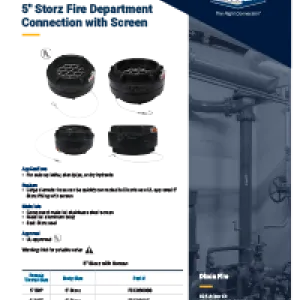 5" Storz Fire Department Connection with Screen