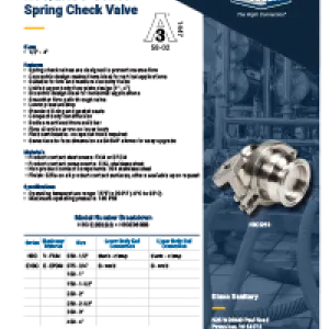 HSC & EHSC Series Spring Check Valve 2022