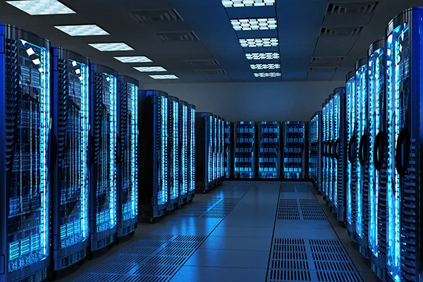 Server storage racks in a data center