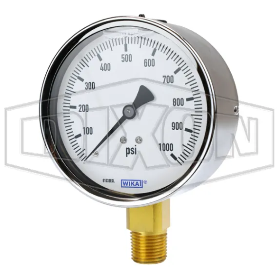 Brass Liquid Filled Lower Mount Gauge
