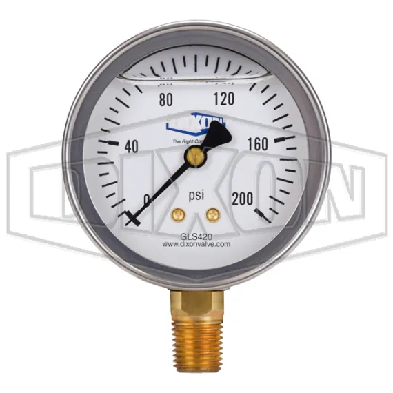 Liquid Filled Lower Mount Stainless Case Gauge