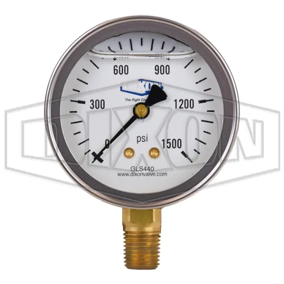 Liquid Filled Lower Mount Stainless Case Gauge