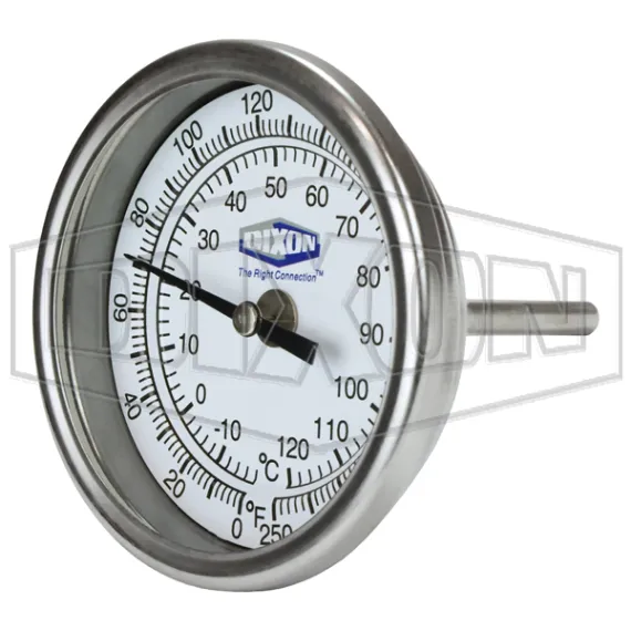 Model 30 Bi-Metal Back Connected 3" Face Thermometer