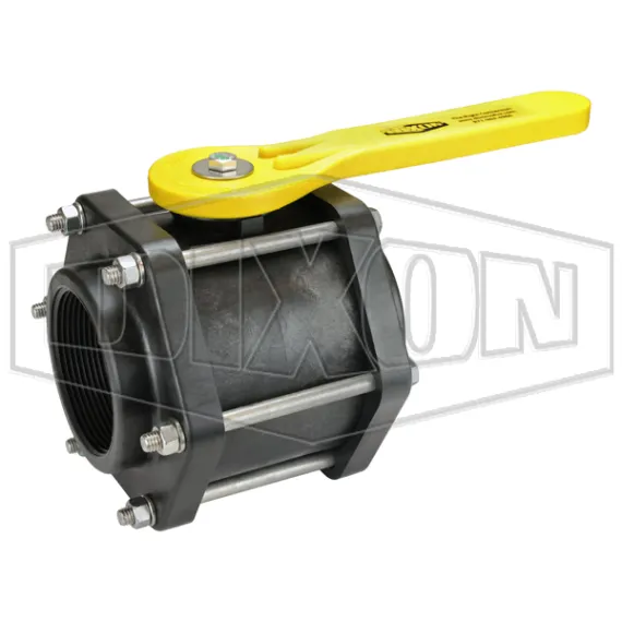 Polypropylene 6-Bolt Ball Valve
