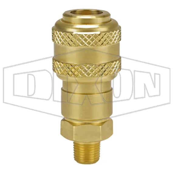 D-Series Pneumatic Automatic Male Threaded Coupler
