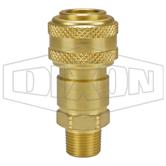 D-Series Pneumatic Automatic Male Threaded Coupler