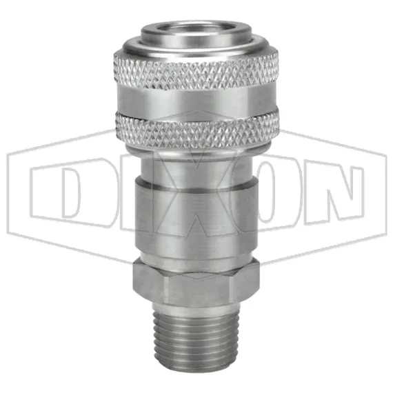D-Series Pneumatic Automatic Male Threaded Coupler