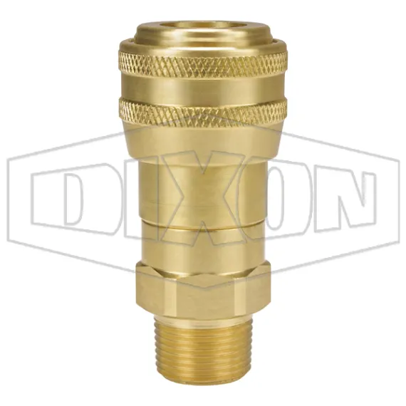 D-Series Pneumatic Automatic Male Threaded Coupler