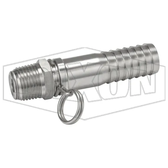 Straight Swivel x Hose Shank Connector for Spray Gun