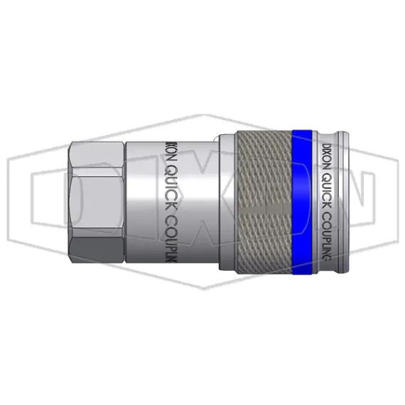 HTZ-Series Correct Connect® Flush Face Female Threaded Coupler CAD