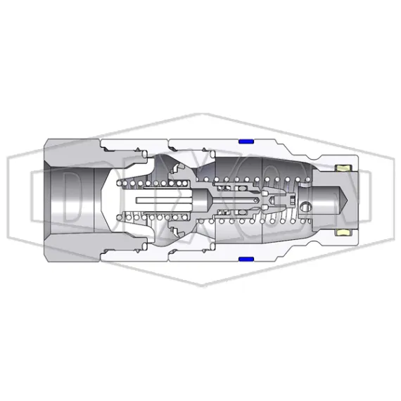 HTE-Series Correct Connect® Under Pressure Flush Face Female Plug CAD 