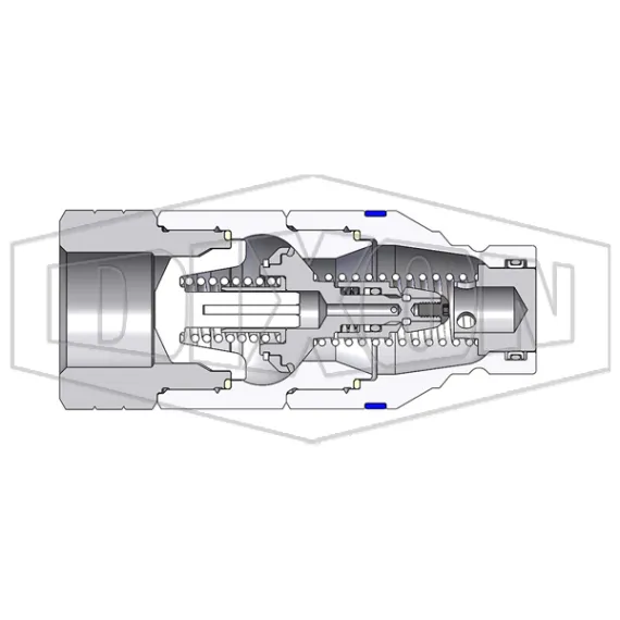 HTE-Series Correct Connect® Under Pressure Flush Face Female Plug CAD 
