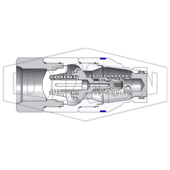 HTE-Series Correct Connect® Under Pressure Flush Face Female Plug CAD 