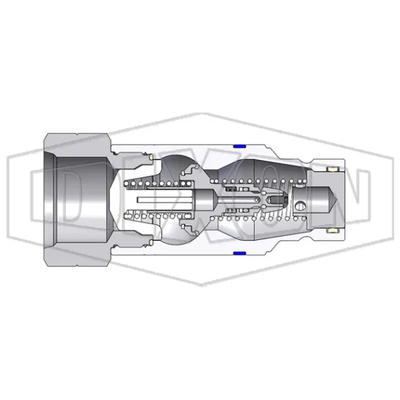 HTE-Series Correct Connect® Under Pressure Flush Face Female Plug CAD 