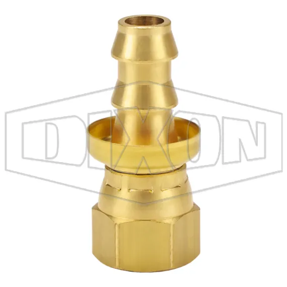 Female 37° JIC Swivel x Push-on Hose Barb