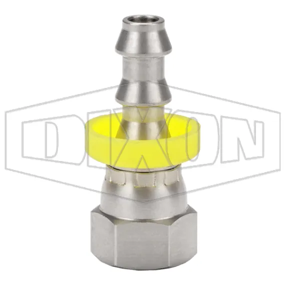 Female 45°SAE/37°JIC Swivel x Push-on Hose Barb