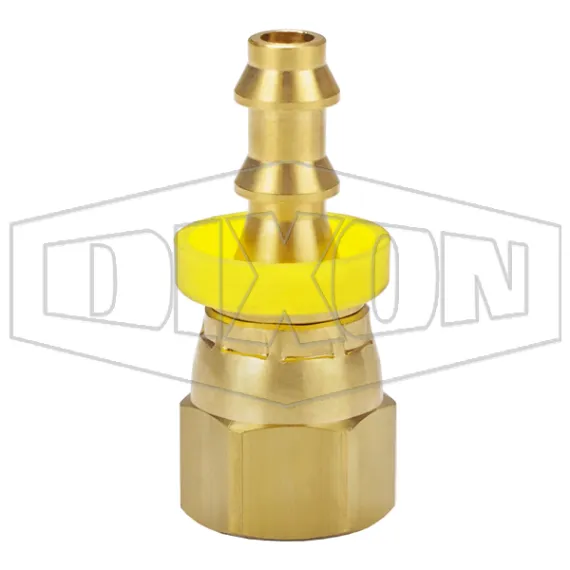 Female 45°SAE/37°JIC Swivel x Push-on Hose Barb