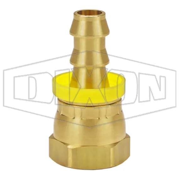 Female 45°SAE/37°JIC Swivel x Push-on Hose Barb