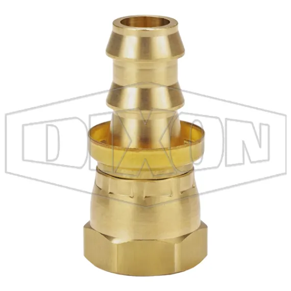 Female 45°SAE/37°JIC Swivel x Push-on Hose Barb
