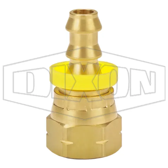 Female 45° SAE Swivel x Push-on Hose Barb