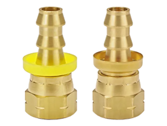 Female 45° SAE Swivel x Push-on Hose Barb