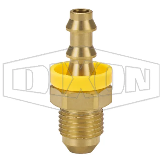 Male 37° JIC x Push-on Hose Barb