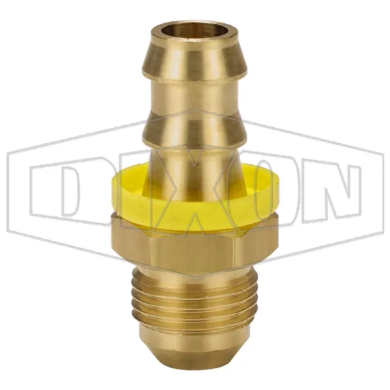 Male 37° JIC x Push-on Hose Barb