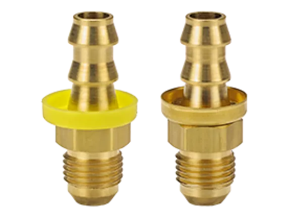 Male 37° JIC x Push-on Hose Barb