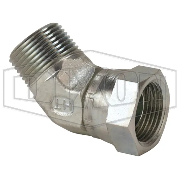 45° Male NPTF x Female NPSM Swivel Nut Elbow