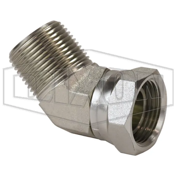 45° Male NPTF x Female NPSM Swivel Nut Elbow