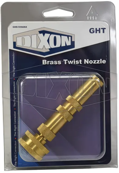 retail packaged brass twist nozzle