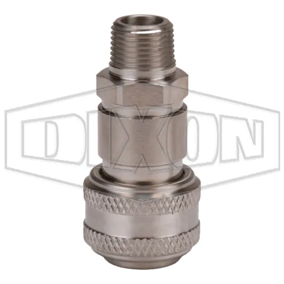 D-Series Pneumatic Automatic Male Threaded Coupler