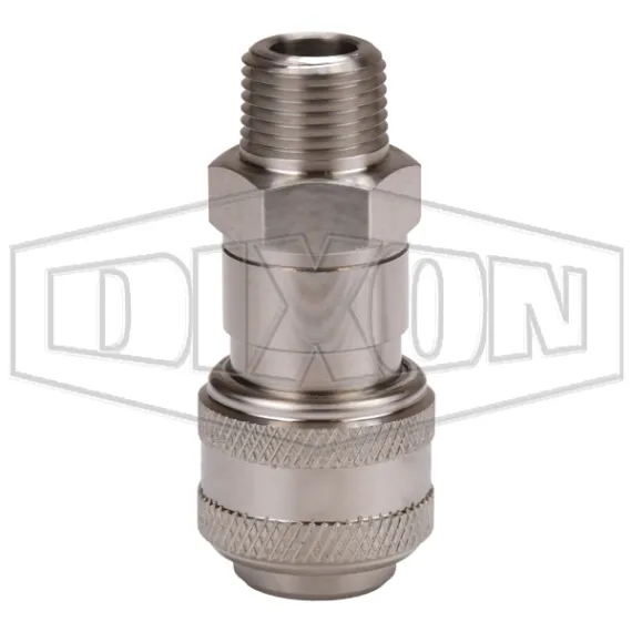 D-Series Pneumatic Automatic Male Threaded Coupler