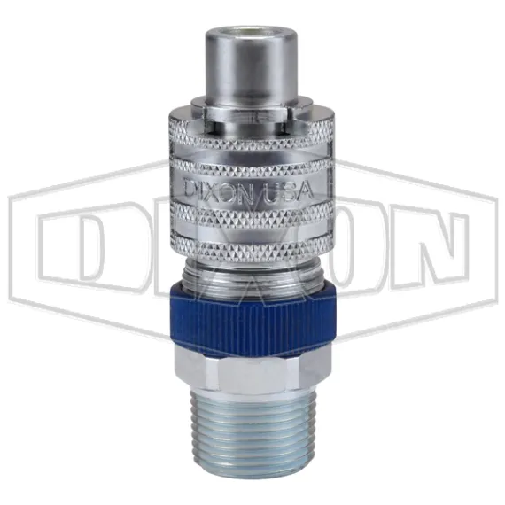 Dix-Lock® N-Series Interchange Male Head x Male Threaded Safety-Lock End Plug