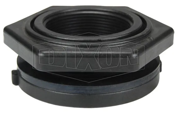 Polypropylene bulkhead fitting