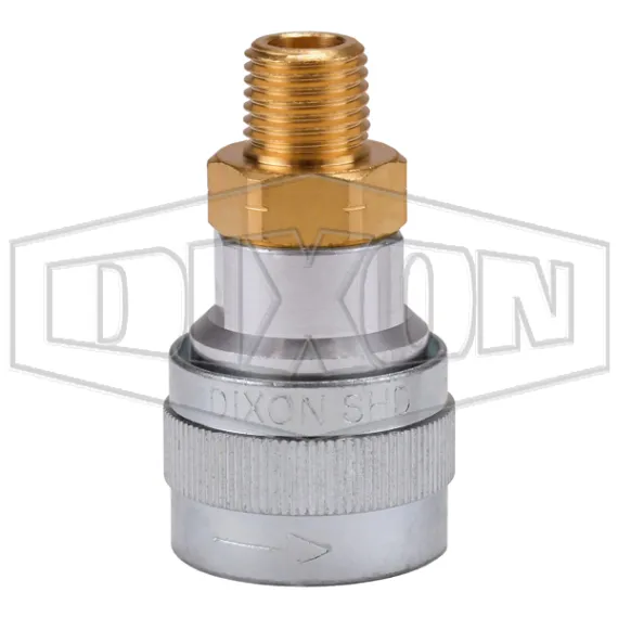 SHD-Series Schrader Pneumatic Male Threaded Coupler