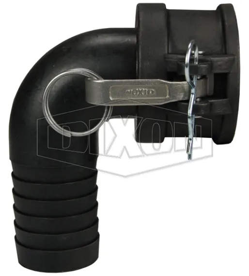 90 degree elbow x hose shank
