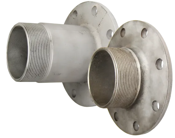 one piece flange x male thread union adapters short and long