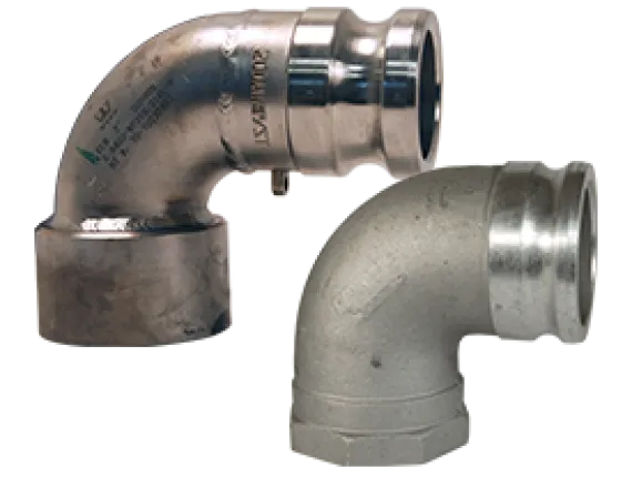 cam and groove type A 90deg elbow adapter x female NPT