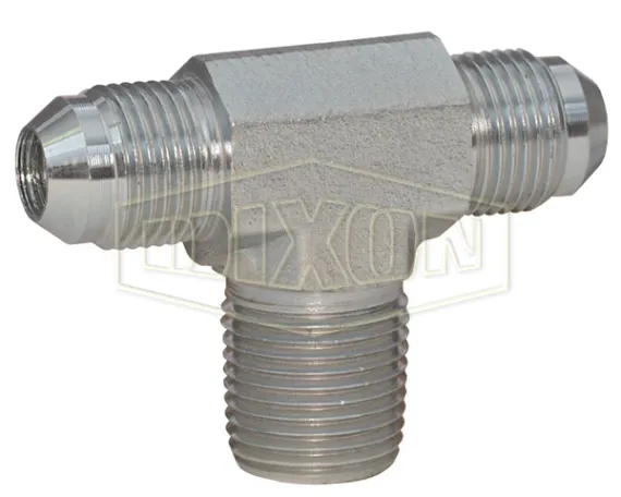 Male 37° Flare x Male NPTF Branch Tee