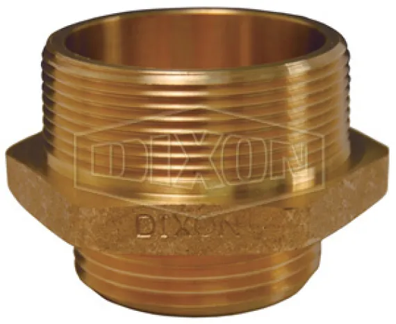 brass double male hex nipple