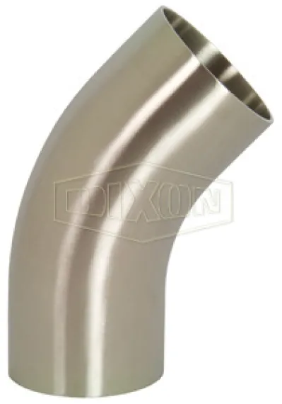 Polished 45° Weld Elbow with Tangent