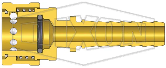e series straight through hose barb coupler CAD model