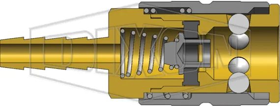 f series manual standard hose barb coupler