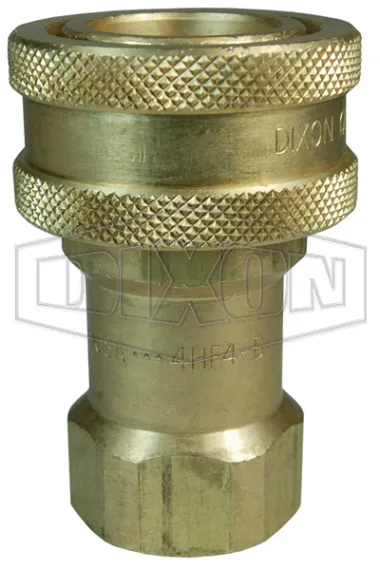 H-Series ISO-B Poppet Valve Female Threaded Coupler