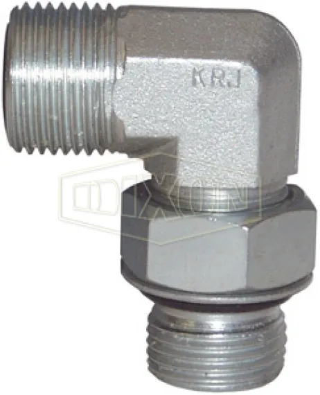 Male Flat Face x Male SAE O-ring Boss® 90° Elbow