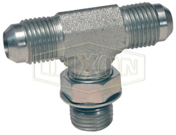 Male 37° Flare x Male O-ring Boss Branch Tee