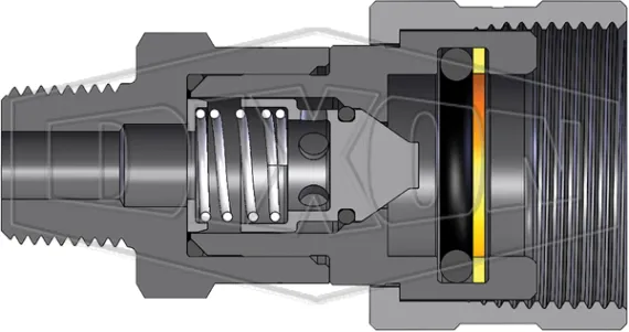 t series high pressure poppet interchange coupler male 3tm3-pv half