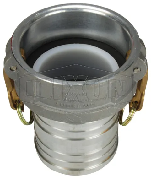 Type C couplers with abrasion resistant inserts coupler x hose shank uhmw polyethylene insert